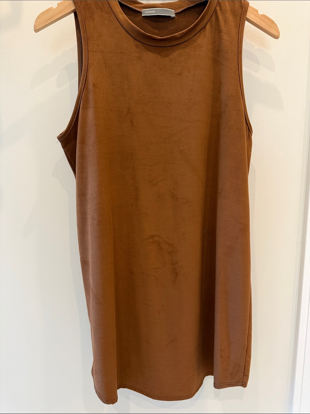 Cherish Brown Sleeveless Shift Tunic